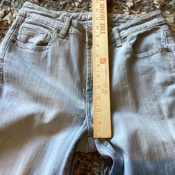 Chico's Platinum Jeans Bootcut Light Blue Stretch Denim Women’s Size 0 Short - Picture 5 of 8